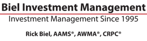 Biel Investment Management logo, Investment Management Since 1995, Rick Biel, AAMS, AWMA, CRPC.