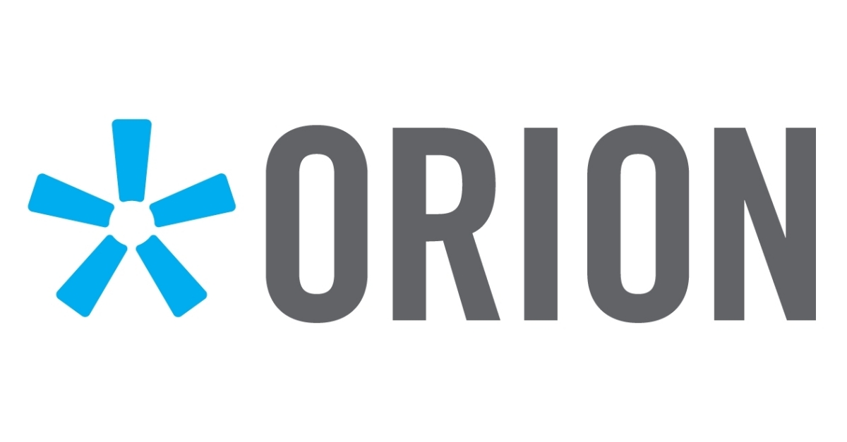 Orion logo with a blue five-pointed star icon.