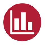 Bar chart icon representing business analytics and growth