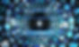 Tunnel of glowing blue digital screens