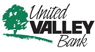 United Valley Bank logo with a green tree icon