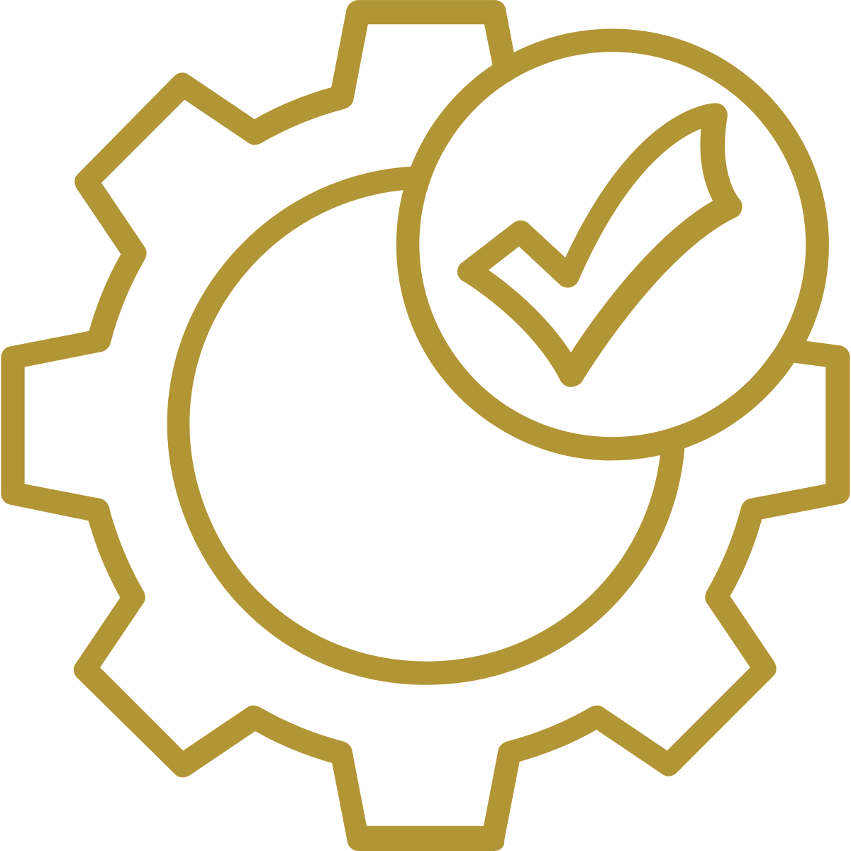 Gear icon with a checkmark for Custom Section 8