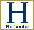 Hollander logo with a blue letter H
