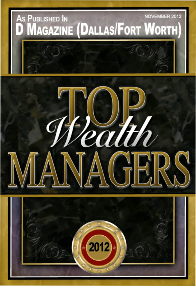 Top Wealth Managers 2012 award from D Magazine.