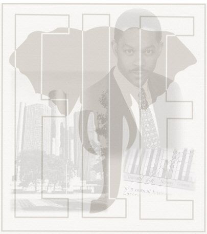 ELLE magazine cover featuring an elephant and a musician.