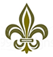 Gold fleur-de-lis symbol