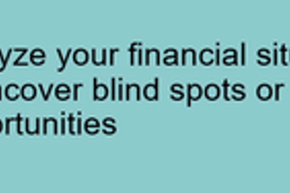 Text highlighting financial blind spots and opportunities
