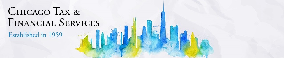 Chicago Tax & Financial Services logo with skyline