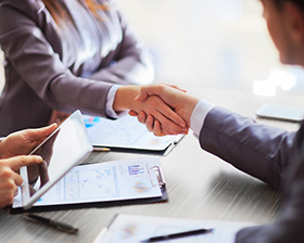 business people shaking hands