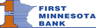 First Minnesota Bank logo with a large orange number 1