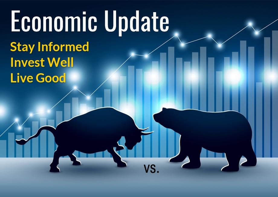Economic Update: Bull vs Bear market with stock graph.