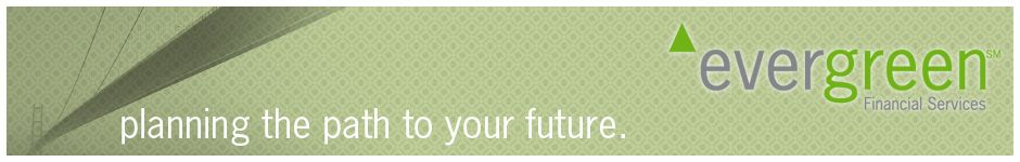 Evergreen logo: planning the path to your future.