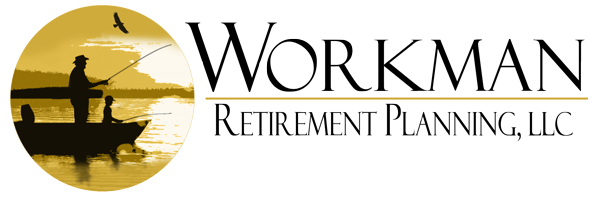 Workman Retirement Planning, LLC logo with fishing scene