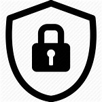 Security shield icon with a padlock