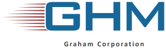 GHM Graham Corporation logo with motion lines