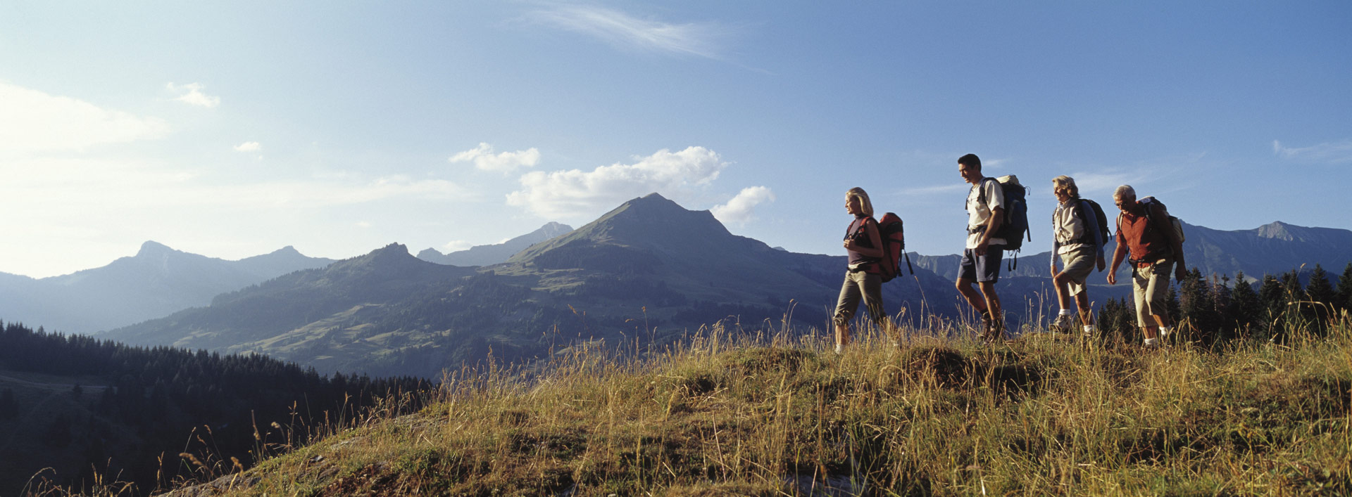 A family hiking on a financial journey