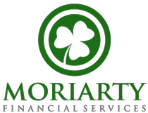 Moriarty Financial Services logo with a green shamrock