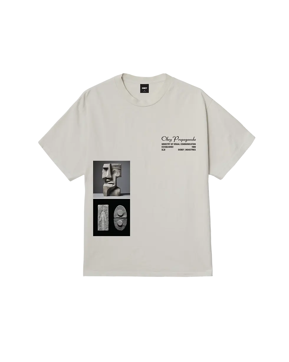 Miniature : Mixte OBEY T-SHIRT MINISTRY PIGMENT WHITE
