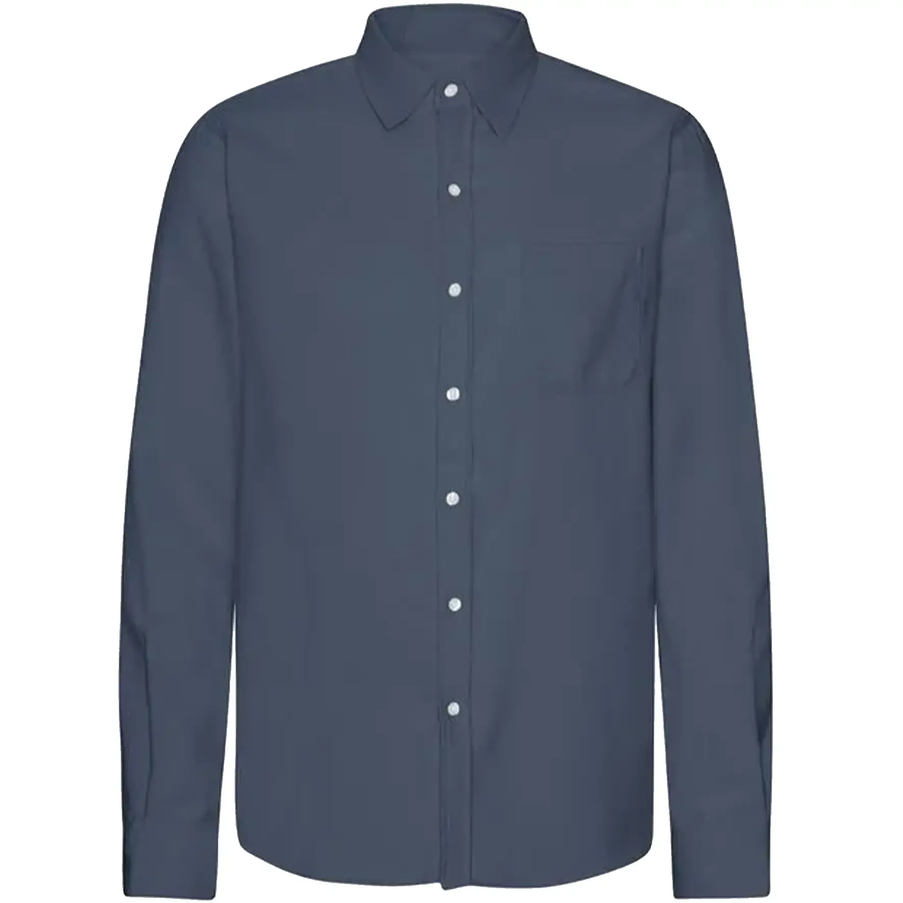 COLORFUL STANDARD CHEMISE ORGANIC FLANNEL PETROL BLUE