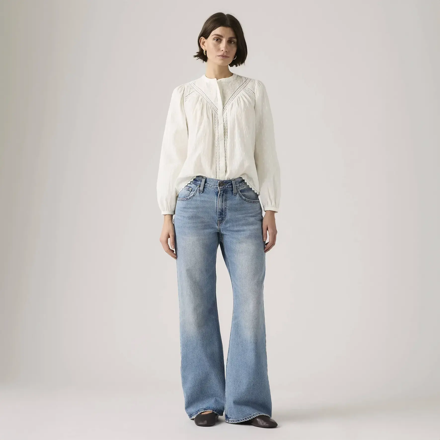 W LEVI'S DENIM LOOSE BOOT JEANS EASY DAYS