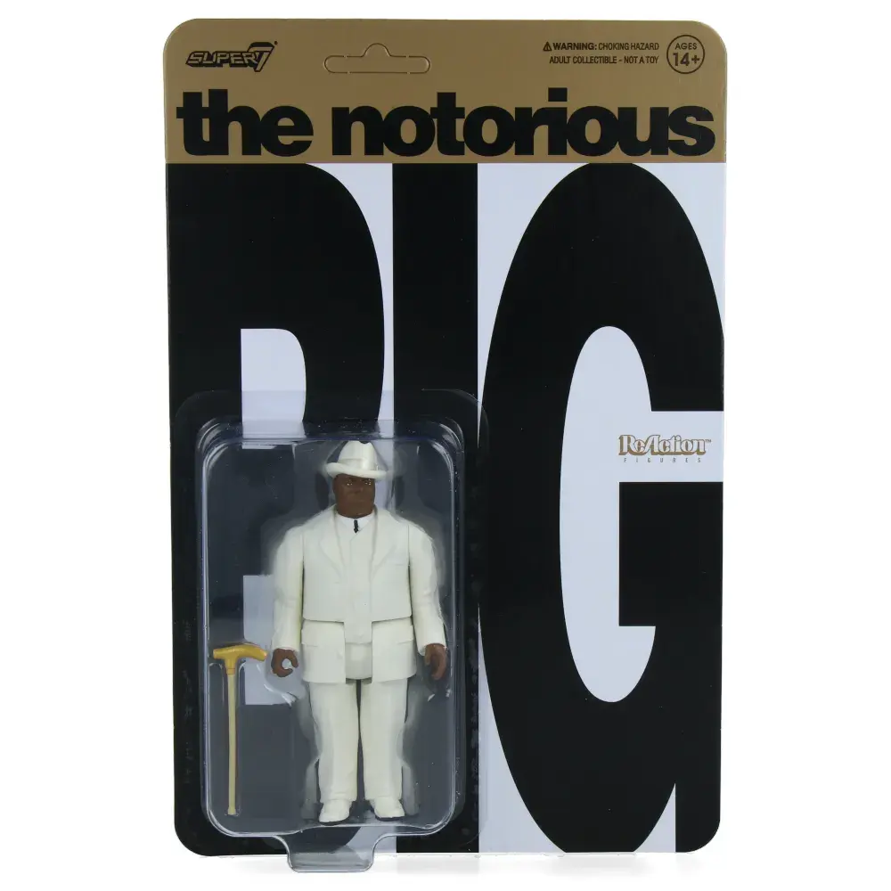 SUPER 7 THE NOTORIOUS BIG REACTION FIGURES BIGGIE IN A SUIT
