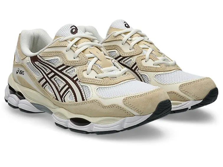 Miniature : Mixte ASICS GEL NYC WHITE ROASTED COFFEE