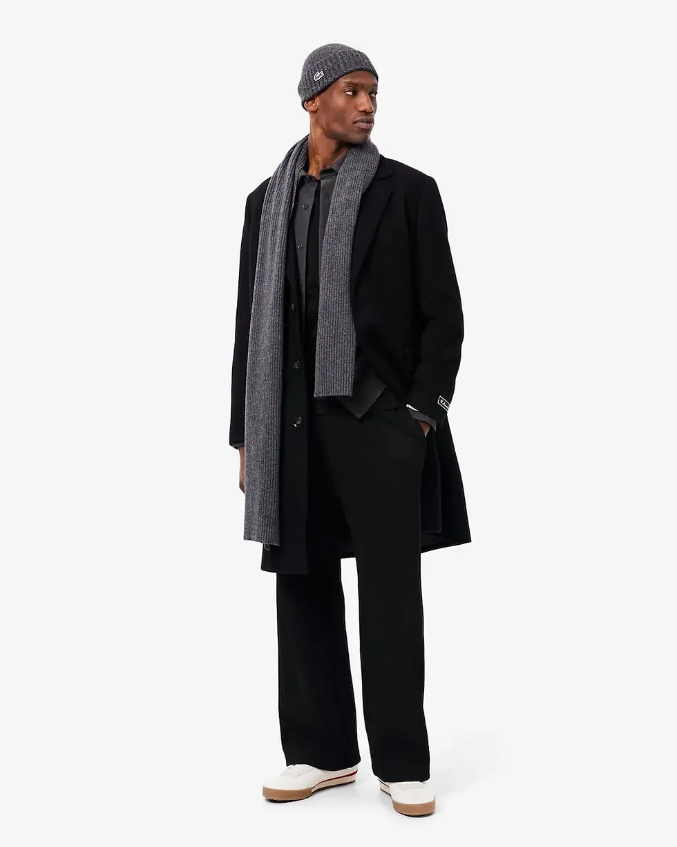Miniature : LACOSTE MANTEAU CHESTERFIELD EN LAINE BH5935 NOIR