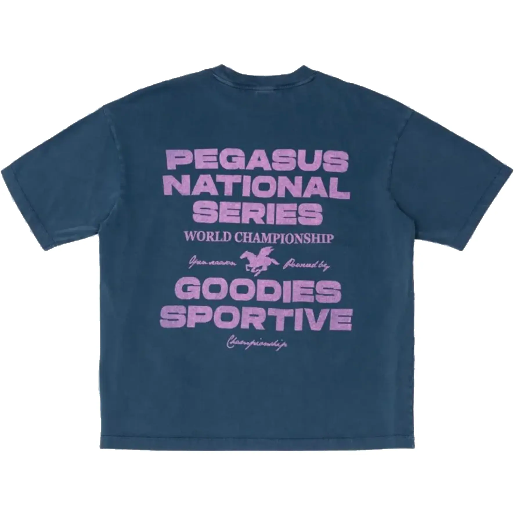 GOODIES SPORTIVE T-SHIRT PEGASUS SERIES BLUE PINK FADEOUT