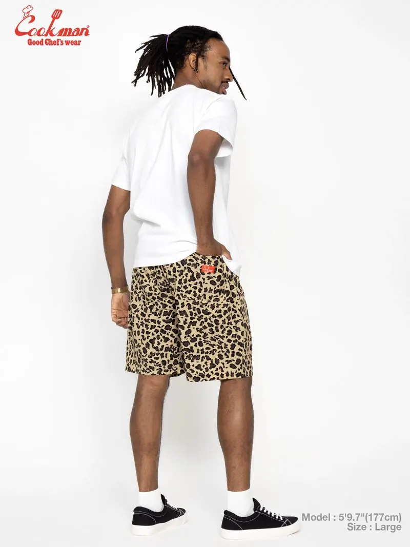 Miniature : COOKMAN CHEF SHORT PANTS LIGHT LEOPARD BEIGE