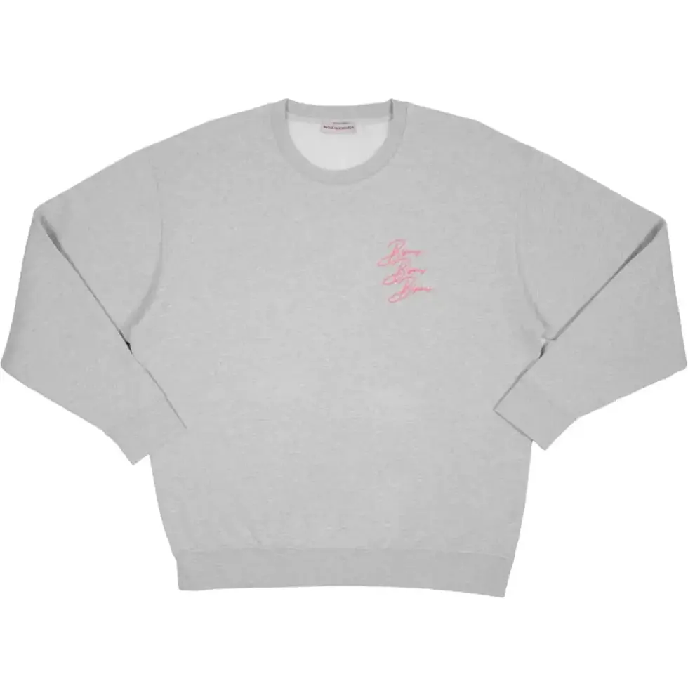 BISOUS SKATEBOARDS CREWNECK CIGARETTE SPORT GREY