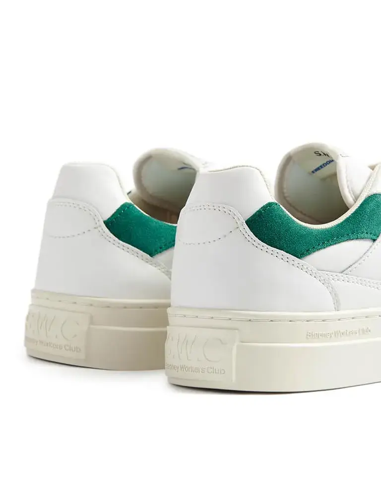 Miniature : STEPNEY WORKERS CLUB PEARL LEATHER WHITE GREEN