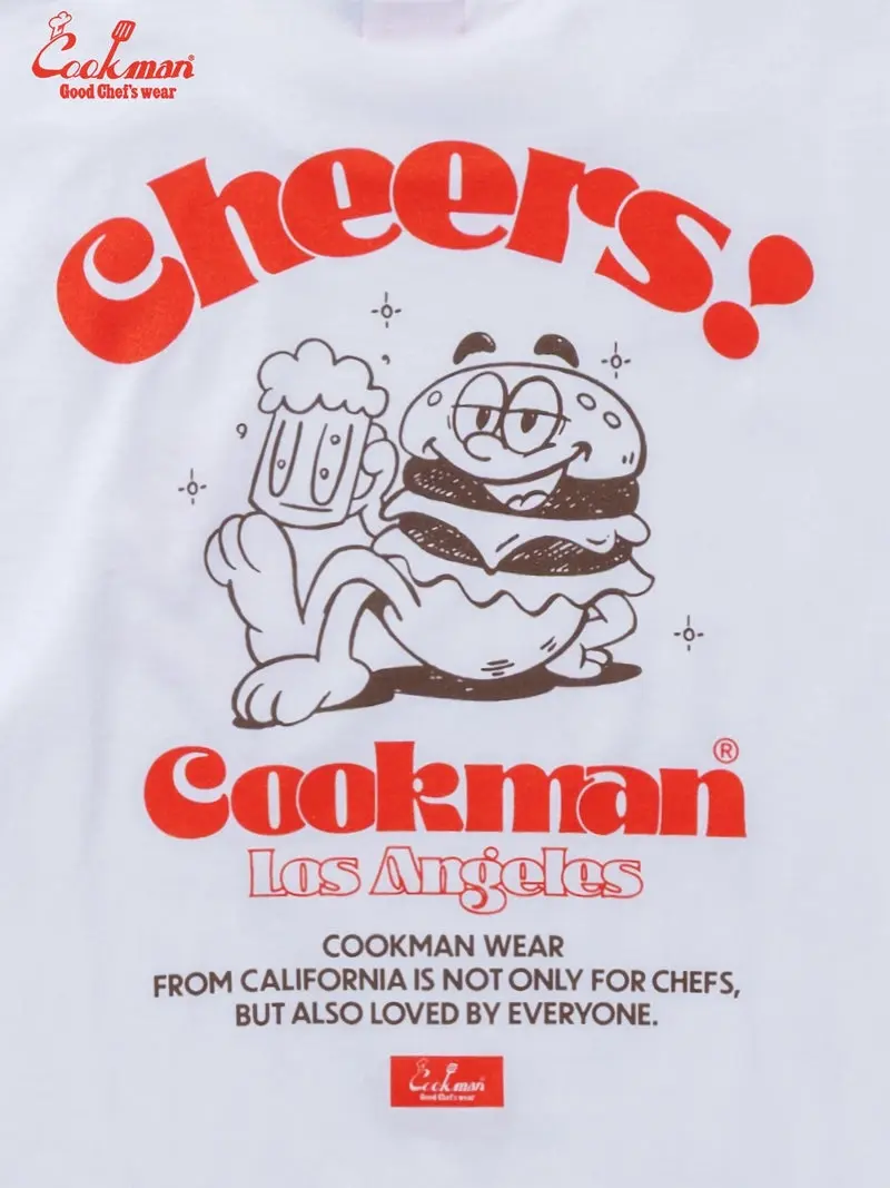 Miniature : COOKMAN T-SHIRT CHEERS BURGER WHITE