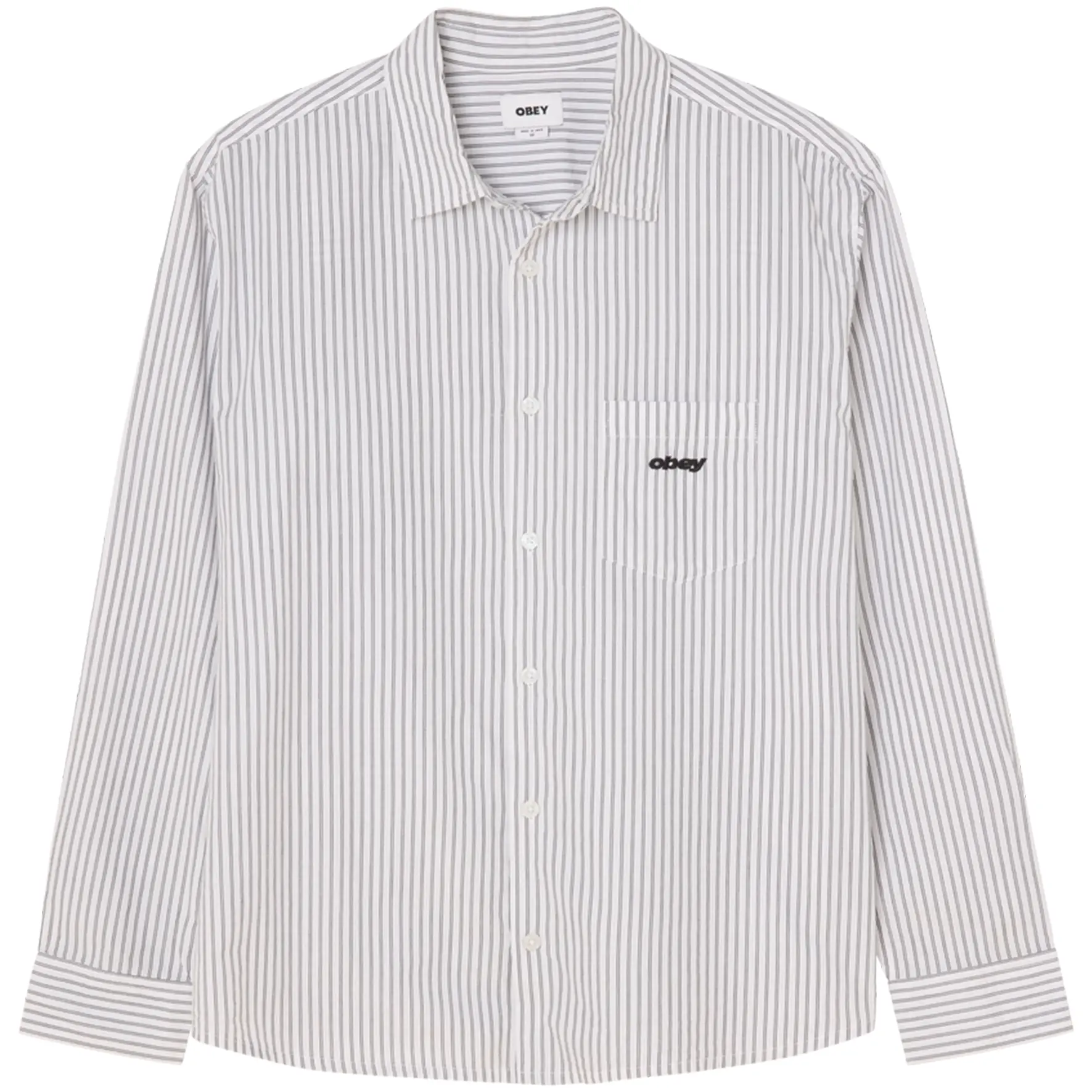 OBEY CHEMISE ML WILLIAM WOVEN WHITE MULTI