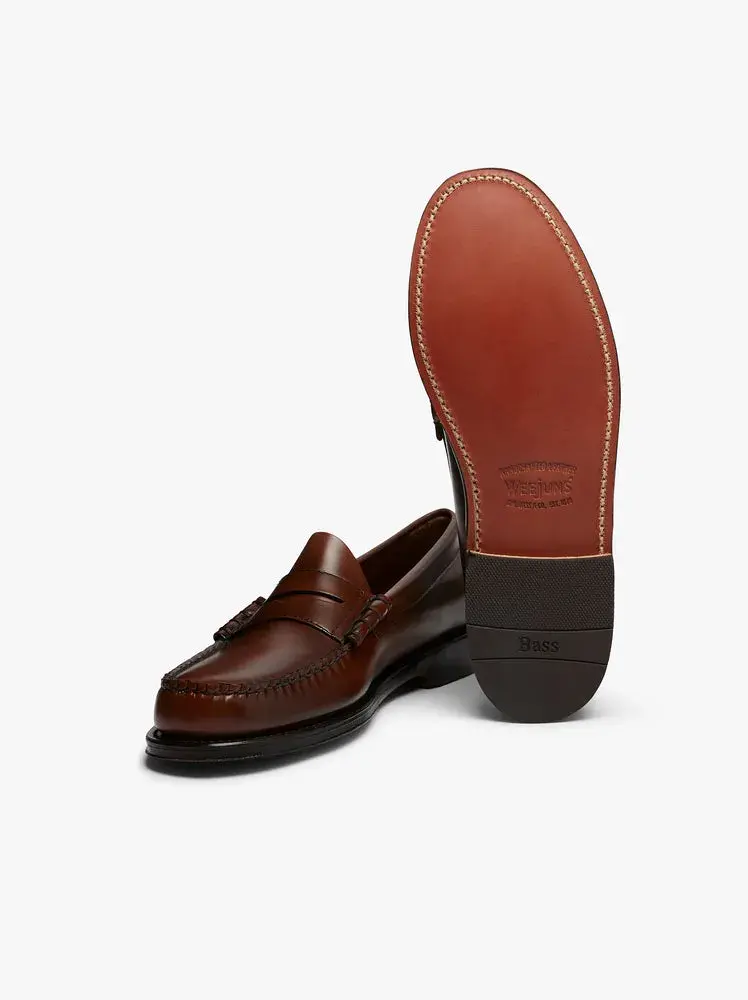 Miniature : G.H. BASS WEEJUNS LARSON PENNY LOAFERS MID BROWN