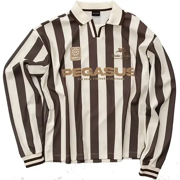 GOODIES SPORTIVE T-SHIRT LS COCOA VINTAGE FOOTBALL