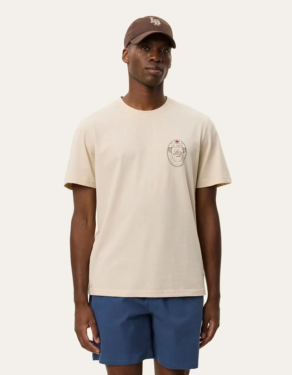 Miniature : LES DEUX T-SHIRT BRADY EMBLEM OYSTER GRAY