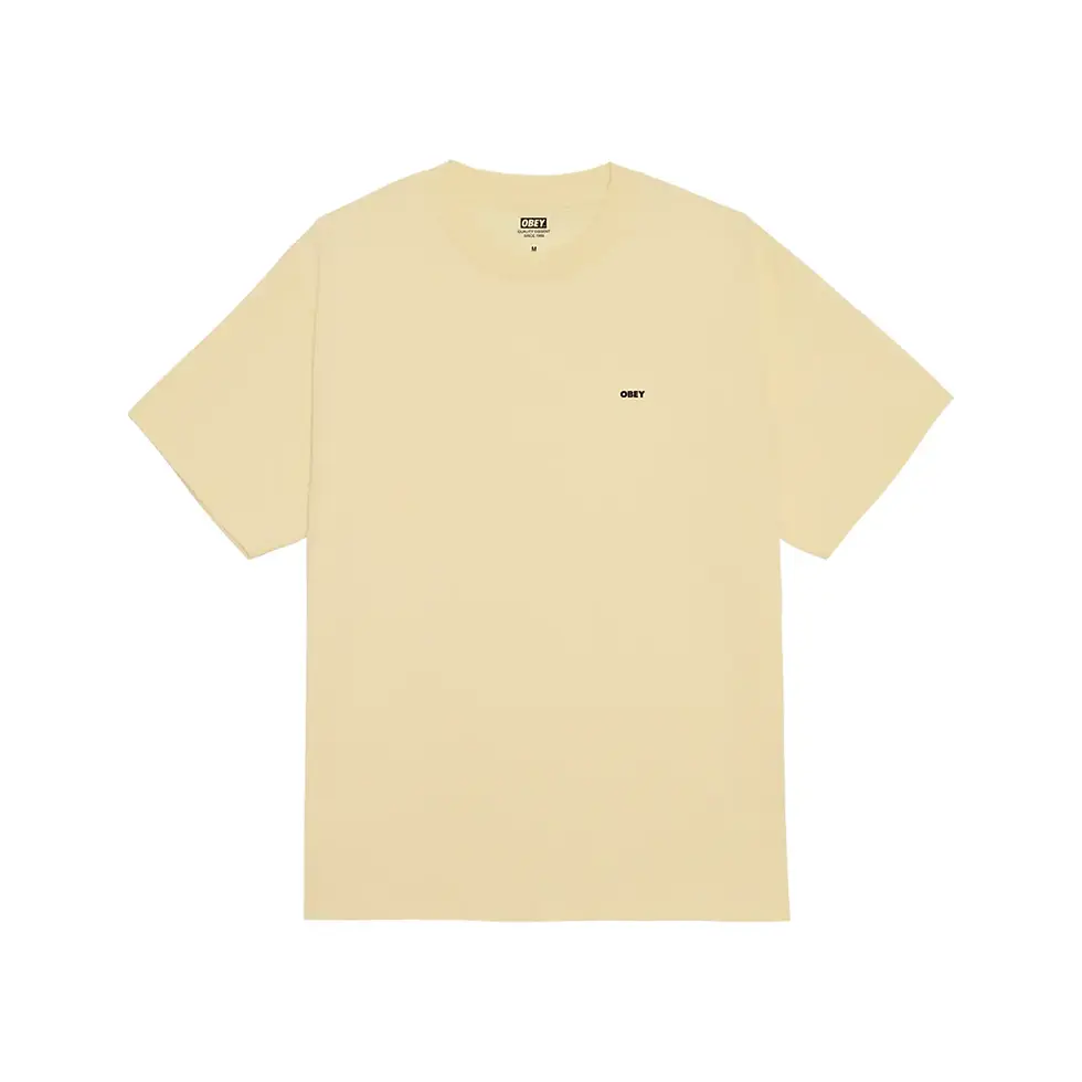 Miniature : OBEY T-SHIRT MAKE ART NOT WAR PALE YELLOW