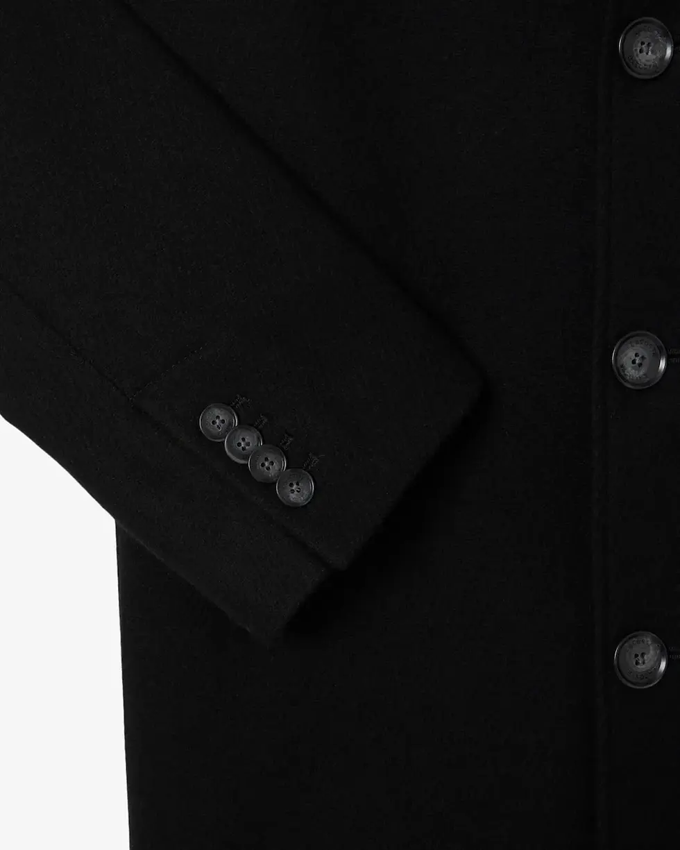 Miniature : LACOSTE MANTEAU CHESTERFIELD EN LAINE BH5935 NOIR