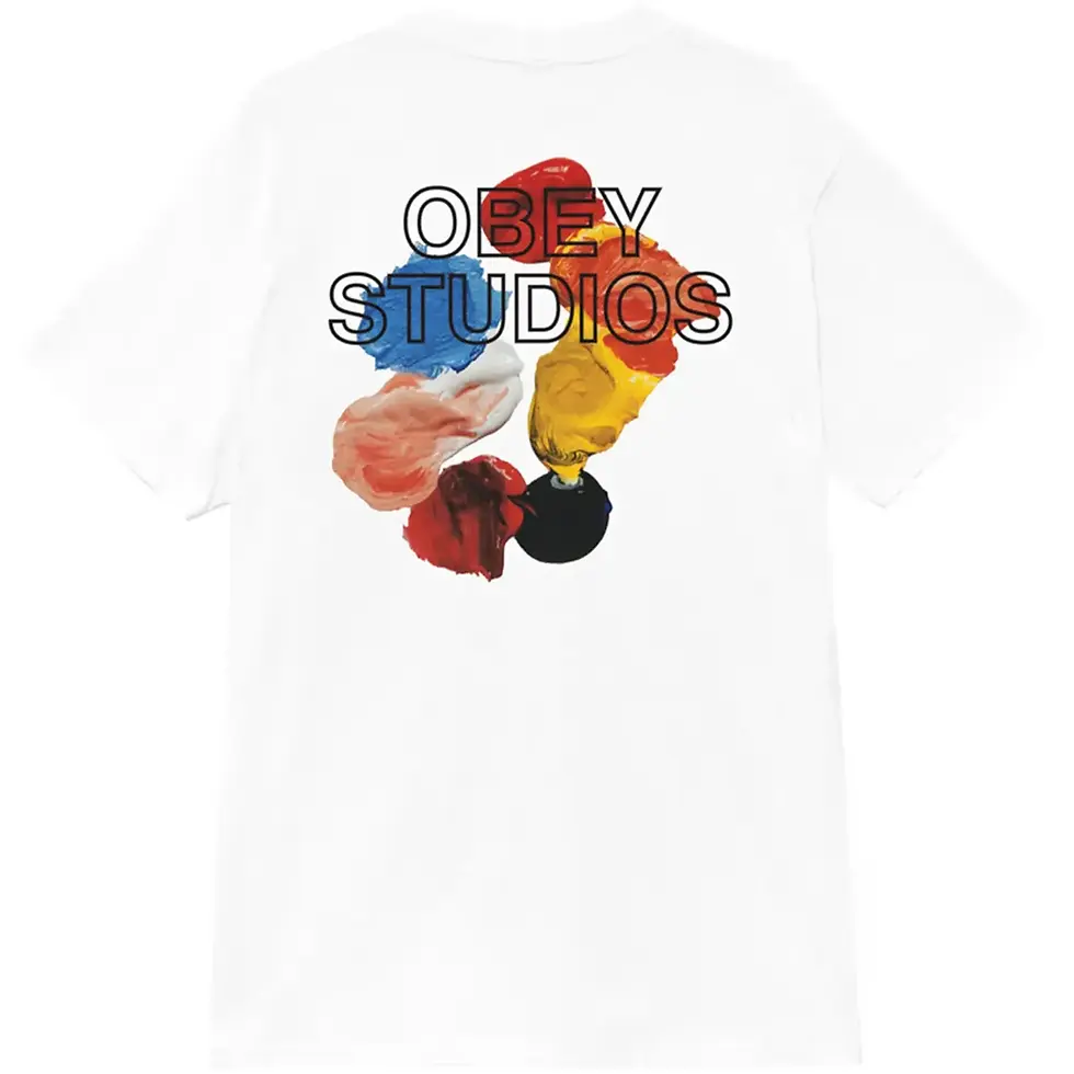 OBEY TSHIRT STUDIOS PALETTE WHITE