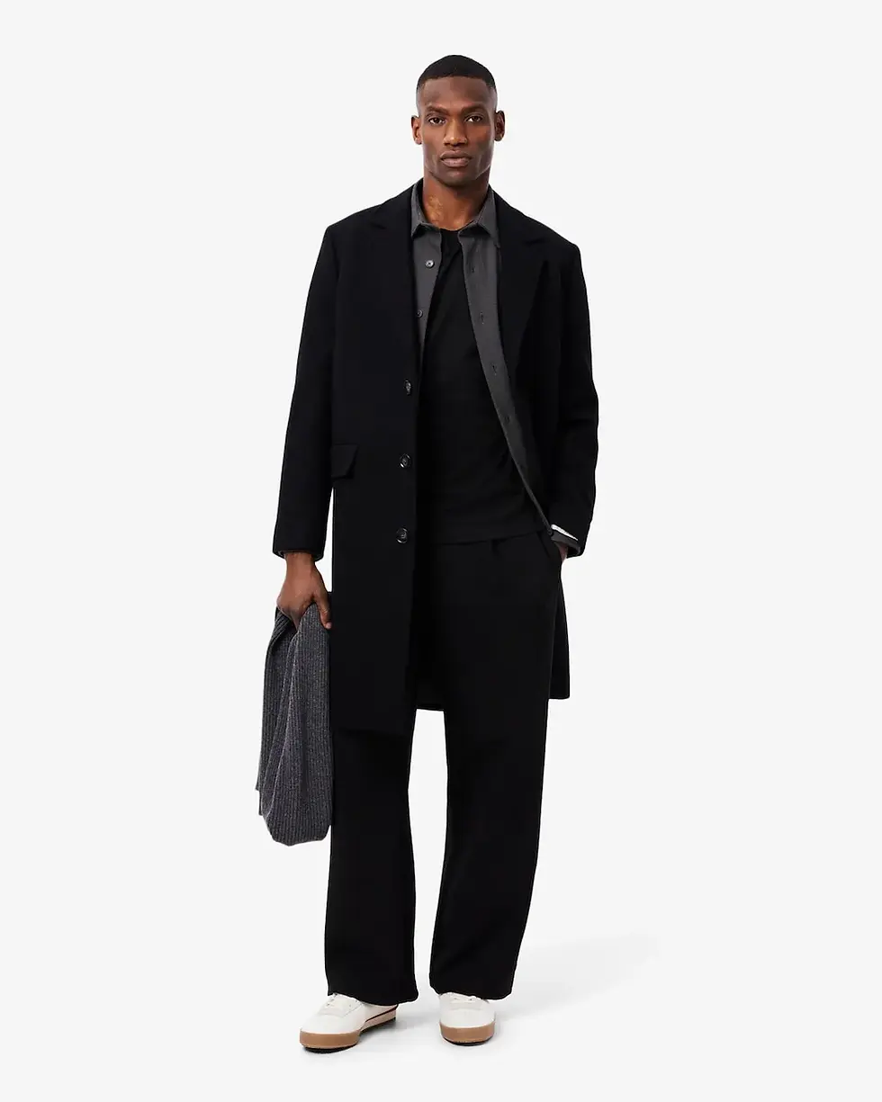 Miniature : LACOSTE MANTEAU CHESTERFIELD EN LAINE BH5935 NOIR