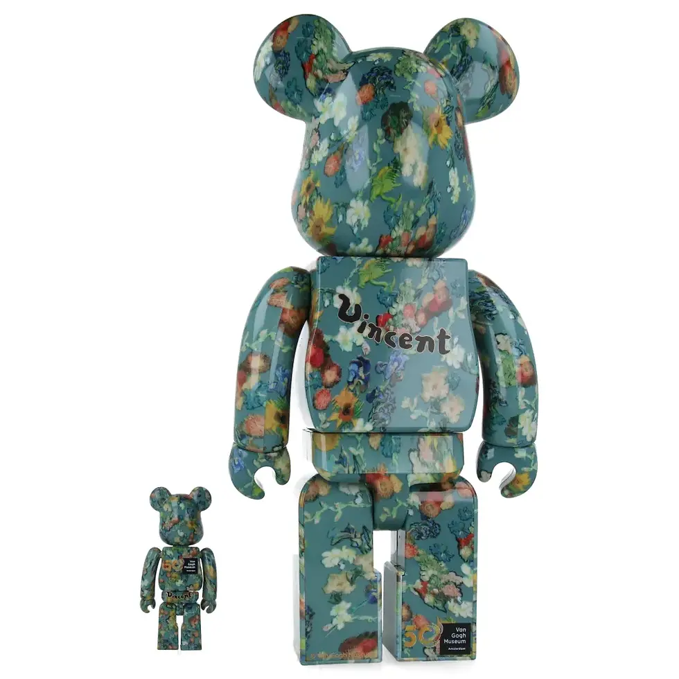 Miniature : MEDICOM TOY BEARBRICK 50th ANNIVERSARY VAN GOGH MUSEUM 400% + 100%