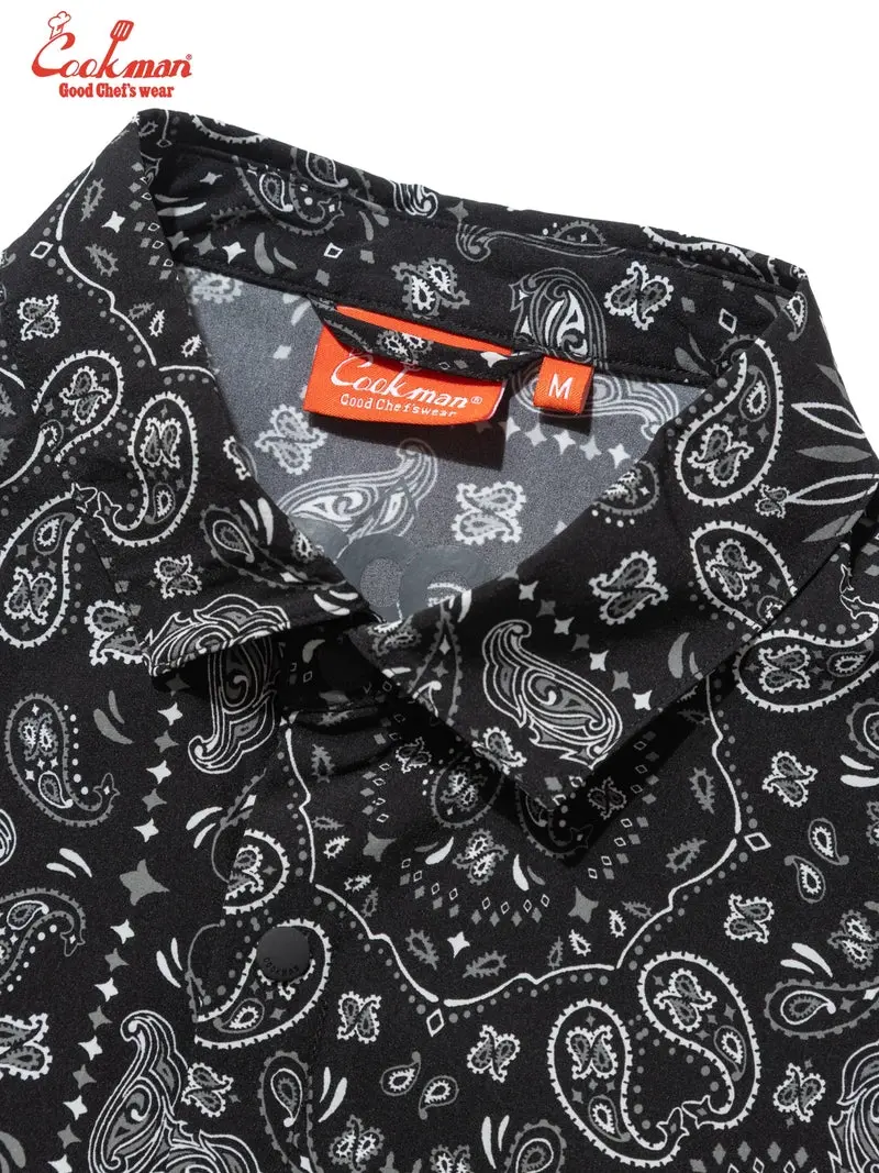 Miniature : COOKMAN WORK SHIRT LIGHT CHEMISE MC PAISLEY BLACK