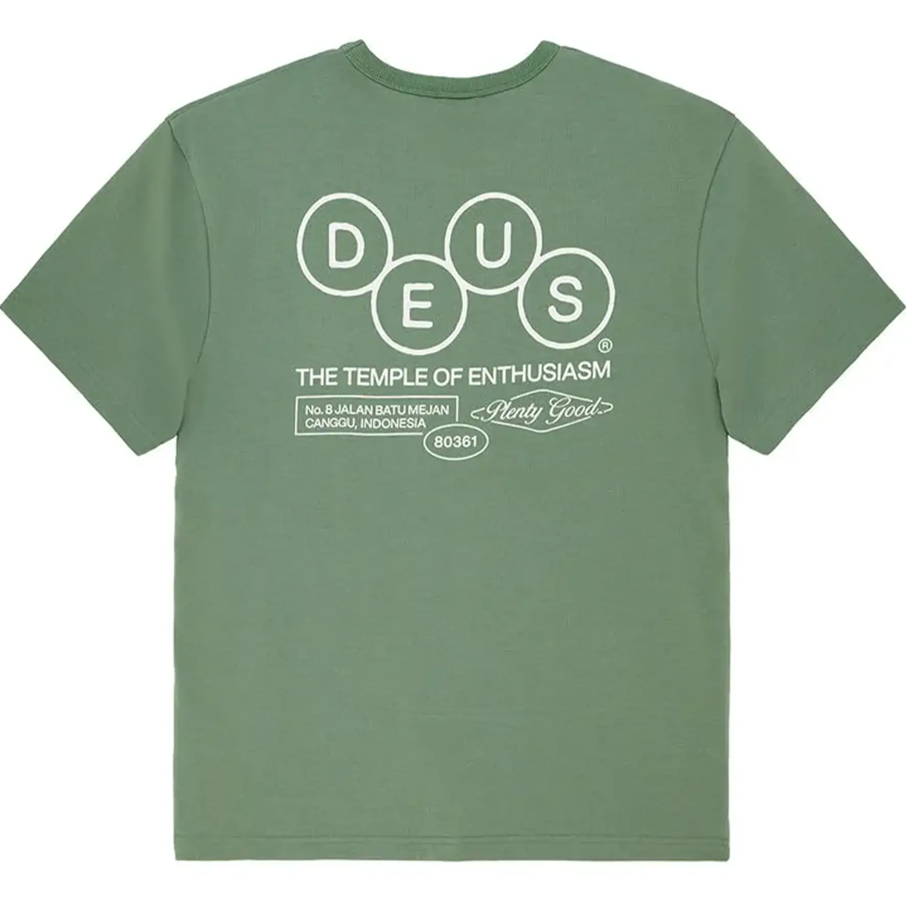 DEUS EX MACHINA T-SHIRT MECHANISM LODEN FROST GREEN