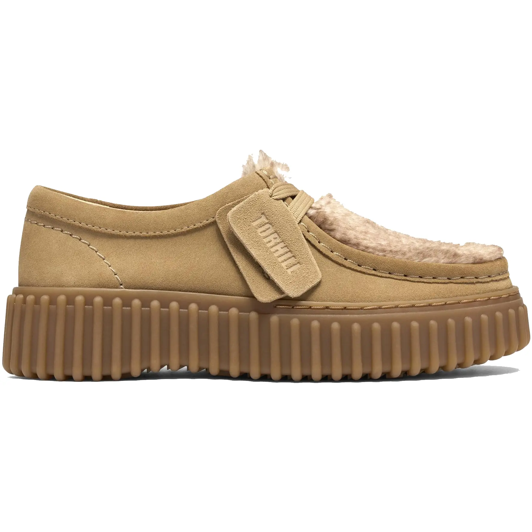 W CLARKS TORHILL BEE WARM SAND SUEDE