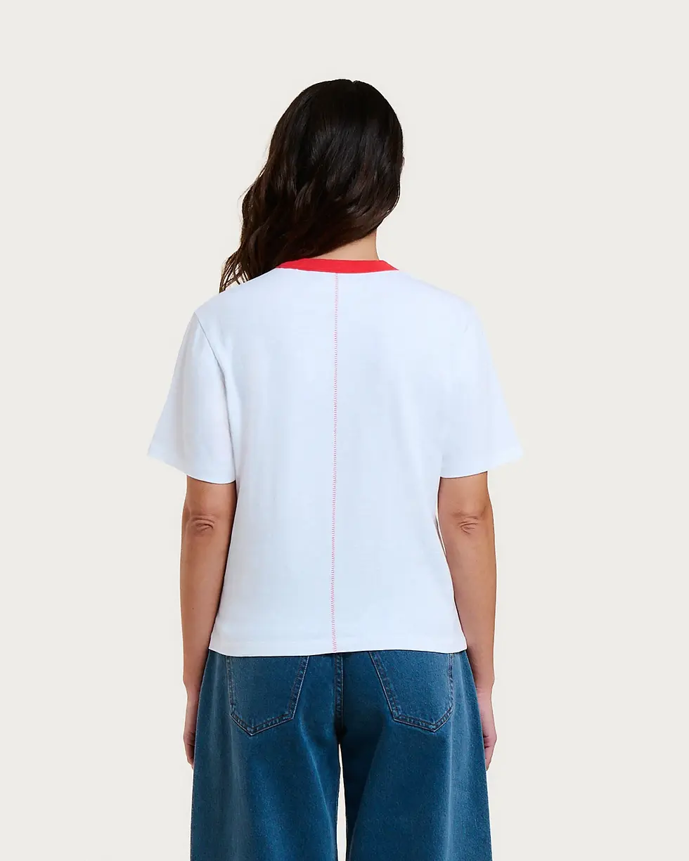 Miniature : W HOMECORE T-SHIRT BILLIE WHITE RED