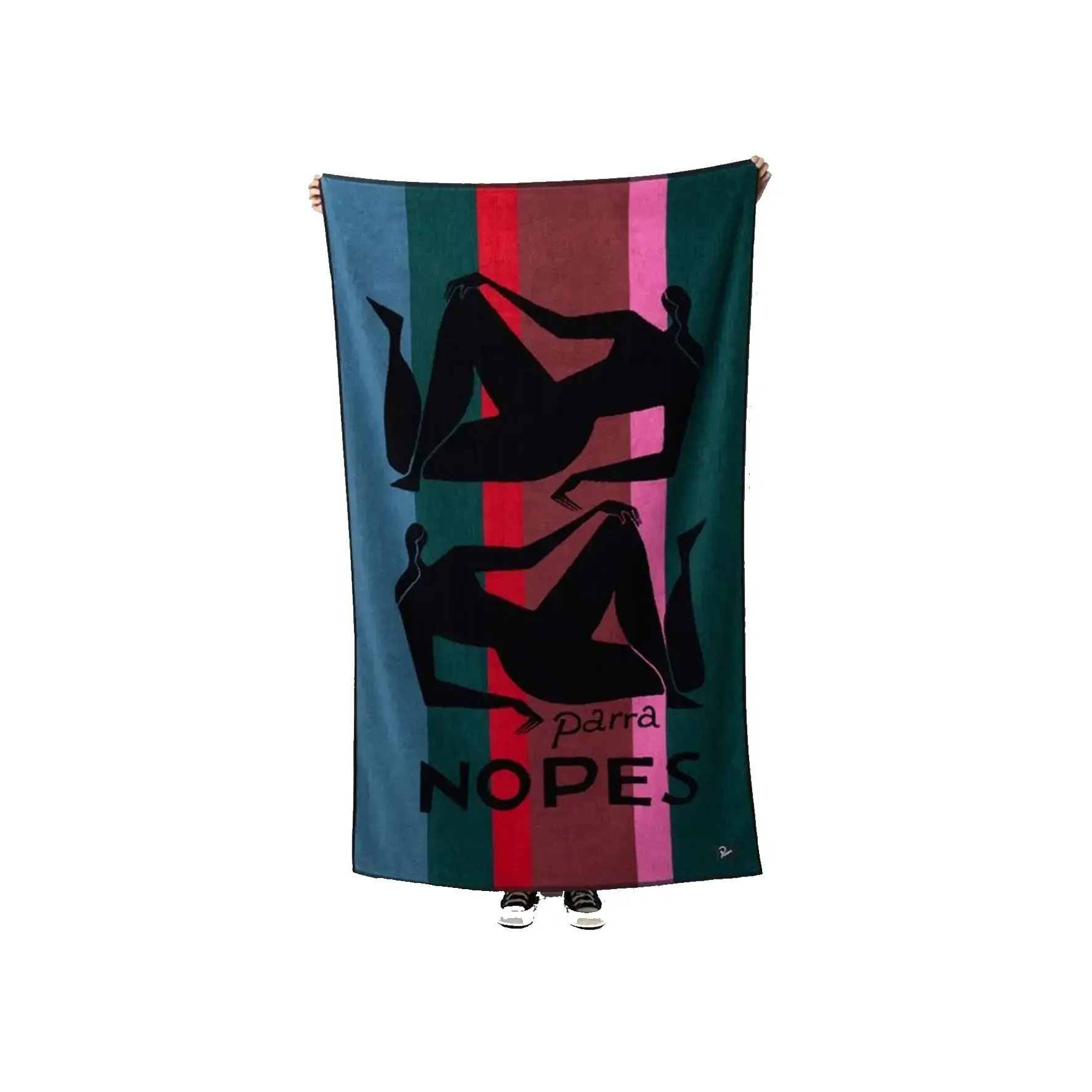 BY PARRA NOPE UND NOPES BEACH TOWEL MALLARD GREEN
