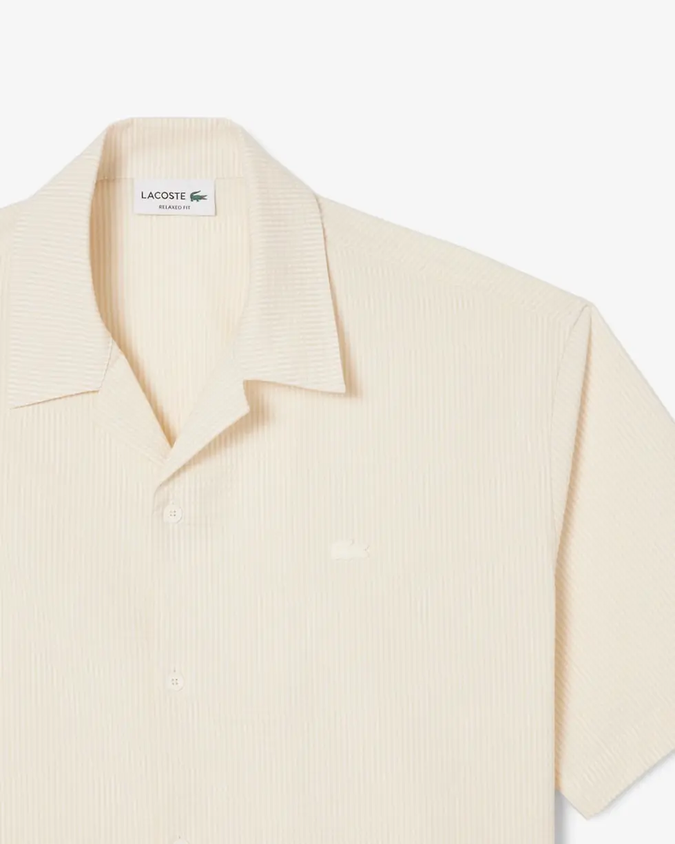 Miniature : LACOSTE CHEMISE SEERSUCKER CH2355 FARINE NATUREL