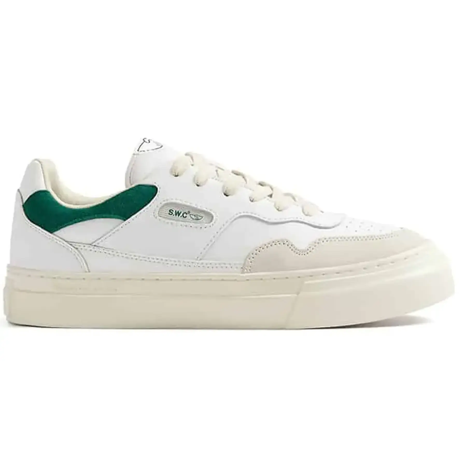STEPNEY WORKERS CLUB PEARL LEATHER WHITE GREEN