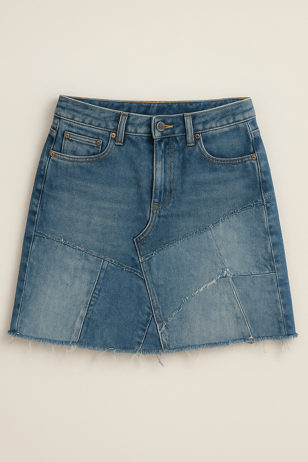 Denim skirt for upcycle sewing workshop in south Dublin