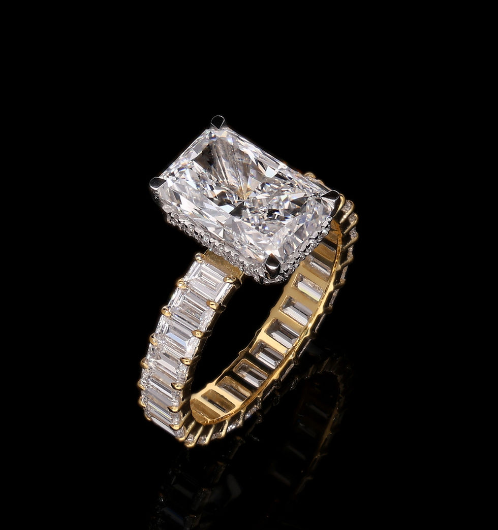 radiant cut eternity ring